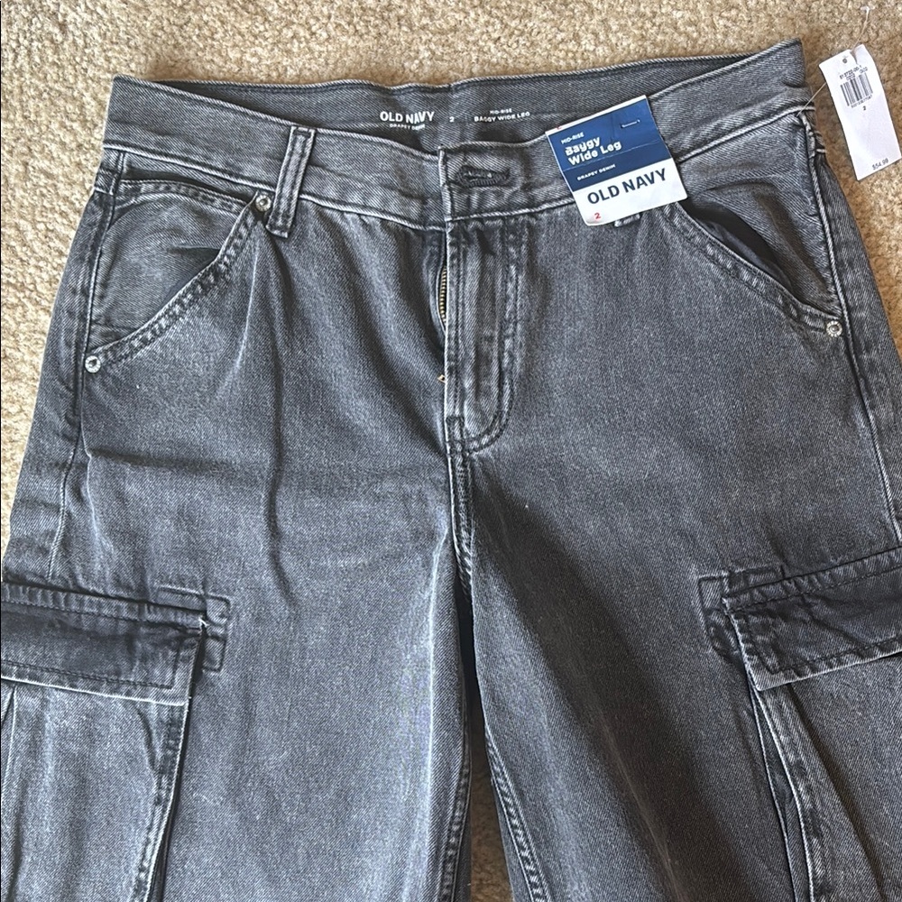 Old Navy Women’s Black Gray Cargo Pants